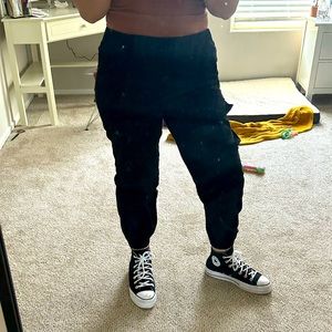 Black cargo pants